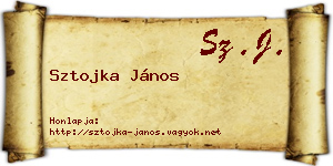 Sztojka János névjegykártya